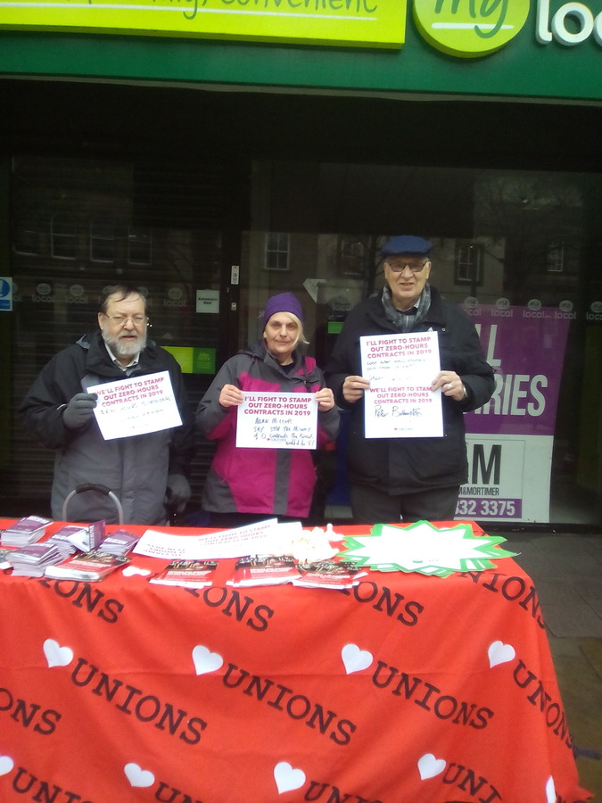  LATUC's #HeartUnions week stall in Market Square, Lancaster, 12.2.19